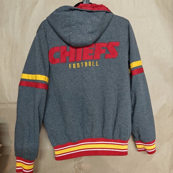 Kansas City Chiefs G-III Sport Reversible Red Zip Bomber Jacket (L) Rain Coat - Picture 4 of 16